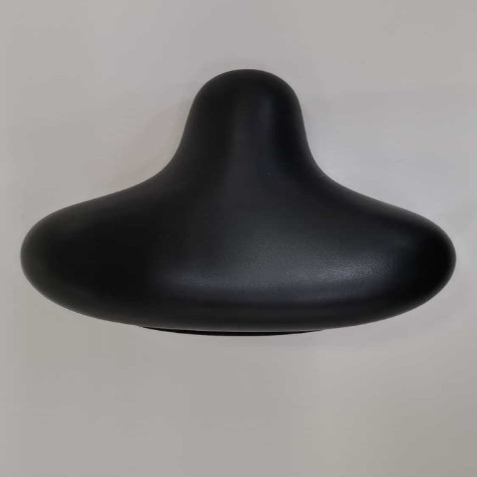 The EB100B saddles by Go2place-okai-parts feature a sleek, black, smooth design shaped like a bicycle seat, set against a light background. Its unique form is identified by part number 2022400043.