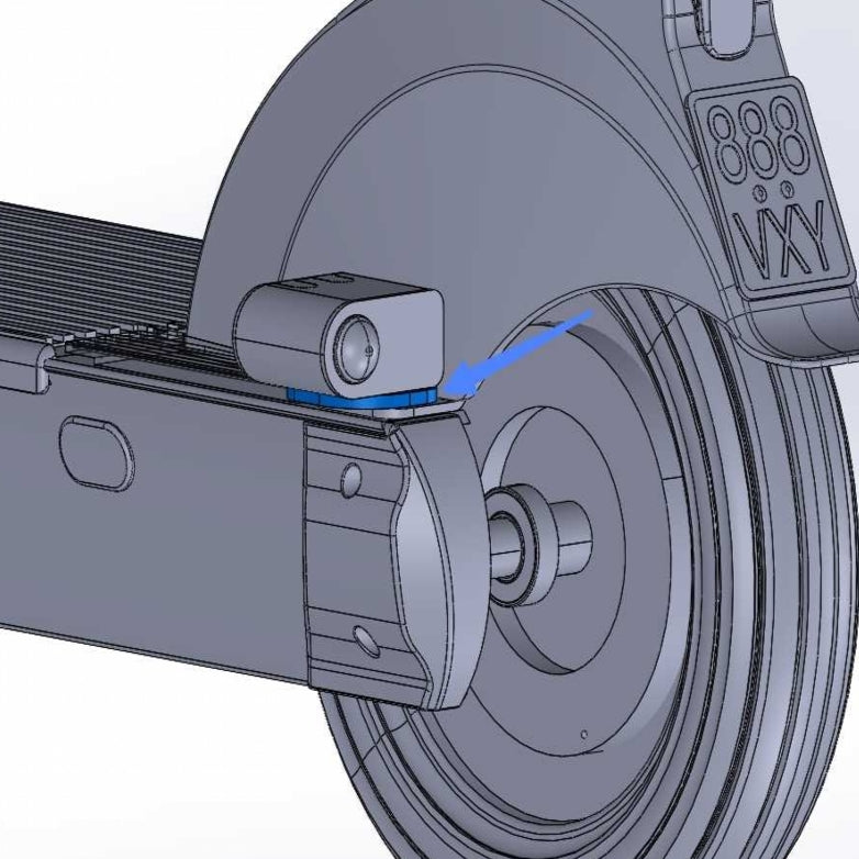 ES410 left turn signal fixing piece