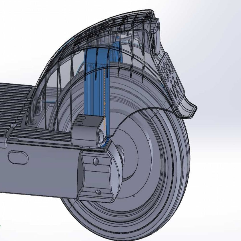 ES410 rear fender reinforcement piece (plastic spray)