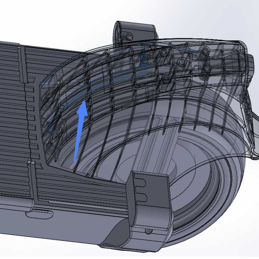 ES410 rear fender pressure plate